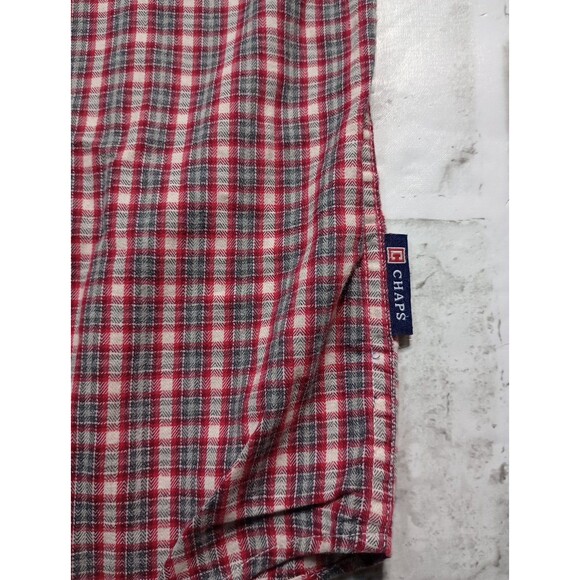 Chaps Shirt Mens XL Red Gray Button Up Long Sleeve Casual Men Est 1978 - Picture 6 of 10
